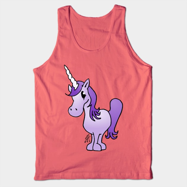 Purple unicorn Tank Top by Cardvibes